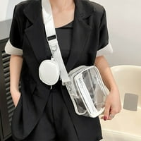 BXINGSFTYS modni messenger torba unise prozirna torba za križanje za ležerne sa malom torbom