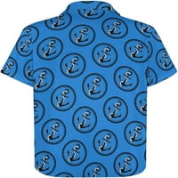Dugme za majicu za sidrenje brodom niz kratkih rukava Havajske košulje Top za plažu Poslovna casual