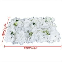 Umjetni cvjetni zid bijela ruža Hydrangea panel Wedding Floral Mat