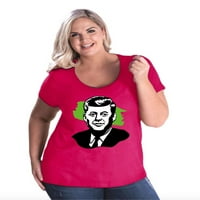 Normalno je dosadno - ženska majica plus veličine, do veličine - predsjednik John F. Kennedy