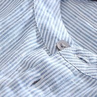 Labakihah Muška majica Muška baggy Stripe pamučna posteljina kratki rukav džepni t džepne majice bluza