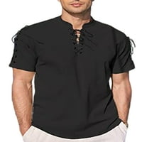 Paille muškarci Ljetne košulje nacrtni vrhovi kratkih rukava majica casual majica za odmor crna 2xl