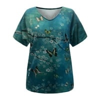Bluze za žene Dressy Ležerne prilike, posteljine za žene Proljeće, žene O-izrez T majice Kratki rukav