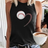 Košulje za žene Grafički tee bejzbol Print bez rukava bez rukava ljeto Three majica