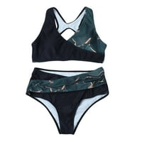 Kupaći za žene Modni bikini High Squik Print Dot Stitch Split Set Kupanje odijela za žene