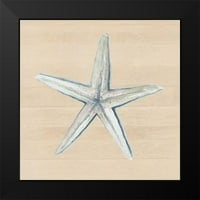 Pinto, Patricia Crni moderni uokvireni muzej umjetnički print pod nazivom - zvijezde na drvenoj pozadini