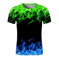 Ljetne majice za muškarce Cool 3D plamen Grafički tees plus veličina kratkih rukava Crewneck Novost