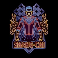 Junior's Shang-Chi i legenda o deset prstenova Neon Design Grafički grafički tee crni veliki