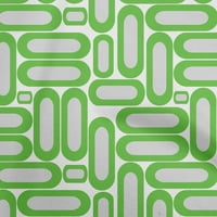Onuone viskoza Šifon Zelena tkanina Geometrijska tkanina za šivanje tiskane ploče od tiskane od dvorišta