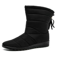 Harsuny Womens Boots, dame vodootporne zimske čizme, klizanje srednje telefne čizme za vanjsku crnu