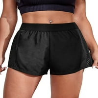 Ženski activewewer sportske kratke hlače lagane rastezanje čvrstih kratkih hlača crne s