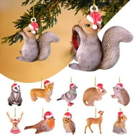 Božićni ukras za životinje Akril Santa šešir za životinje ukrašavanje božićnog drveća ukras
