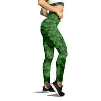 Ženska jastučića dobra sreća Green Hlače Ispiši gamaše Skinke hlače za jogu trče teretane Pilates