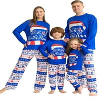 Amiliee Christmas Porodica koja odgovara pidžamima na dugim rukavima