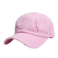 Obične bejzbol kape za žene muškarci podesivi kape na otvorenom traper modne casual kape ružičaste boje