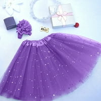 B91XZ haljine za djevojke dječje plesne odjeće Pettiskirt Band Hair Tutu Petticoat suknja Paillette