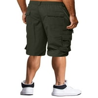 GLONME MENS CARGO SHORTS Srednji struk Dungarees Carrier Ljetne kratke hlače Muške casual Mini pantalone Havajski koliki dno boje vojske zelene s