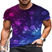 Niuer Print Casual majica kratkih rukava za muškarce Okrugli izrez Grafički bluza TEE MENI LOOSE FIT TRENUTNO VELIČINA VELIČINA S-4XL