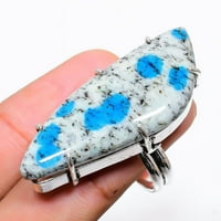 K Blue Azurite Gemstone Handmade Sterling Srebrna nakit zvona 9
