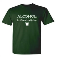Soice za preživljavanje alkohola Božićna odjeća za odrasle Humor Novelty sarcastic premium majica Xmas