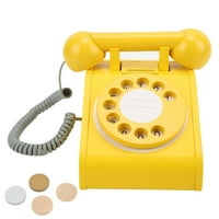 Domqga Pink Old Fashion Rotatable Telefon, Drvena simulacija telefonske namjene za dom za poklone