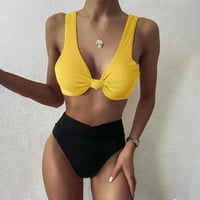Ausyst bikini setovi za žene seksi solidni bikini dvodijelni kupaći kostimi kupaći kostimi žene odjeću