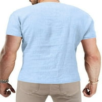 Prednjeg swwalk muškim majicama Majica skraćenica Skraćeno rukav ljetni vrhovi Muška modna bluza V izrez