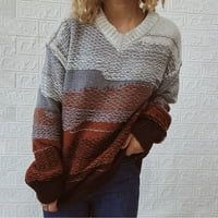 SNGXGN ženski za odmor dugih rukava pletenje džemper za prevelike džempere za žene, a, veličina XL