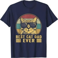 Drvo Vintage Best Cat Tata ikad Bump Fit Majica Funny Oby Day majica
