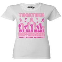 Trgovina 4 god Žene zajedno možemo napraviti razliku grafičku majicu raka dojke XX-Veliko bijelo