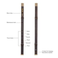 Ammoon Professional Black Bambus Dizi flauta Tradicionalna ručno izrađena kineska muzička vučna instrumentarnu tipku D nivoa studija