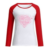 Bluze za žene Žene Ležerne prilike Raglan dugih rukava za valentinovo pulover pulover bluza ženske bluze