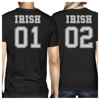 Irski irski crni Funny par majice za Dan St Patricks