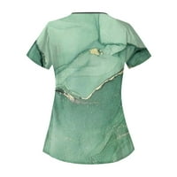 Ballsfhk Ženska vintagena radna odjeća s nagibom i dvostrukim džepom Basic Tops Pulover