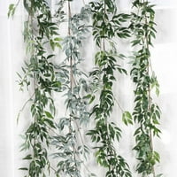5. FT Umjetni eukaliptus Garland Fau svilena vrba od ličice ručno izrađene Garland Greenery Vjenčani pozadinski luk zidni dekor
