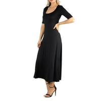 24Seven Comfort odjeća ženska casual maxi haljina s rukavima, R011680, izrađena u SAD-u