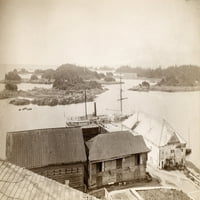 Aljaska: luka Sitka, 1887. Nthe Harbour u Sitki, Aljaska, 1887. Poster Print by