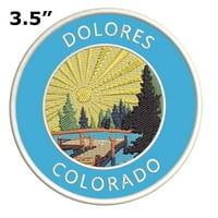Lake Dock - Dolores - Kolorado 3.5 Vezeni patch gvožđe ili šivaju ukrasne zakrpe za vez - prirodne životinje vukovi za planinarske staze - Grb značke - novost amblem - Novelty