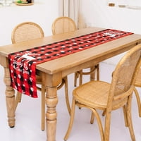Božićni trkač za trpezarijski stol za oblaganje Kuhinja Dekorativni božićni pahutni pamučni posteljina