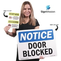 Prijava OS-WS-WS-A-1218-l- in. OSHA znak upozorenja - Zaustavite se prije zatvaranja vrata za provjeru repa