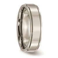 Mia Diamonds Titanium rešeni rub Polirano venčano zaručivanje Veličina prstena - 7