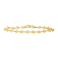 10k žuto zlato Želje Love Heart Key Link narukvica mjeri duge poklone nakita za žene