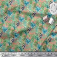 Soimoi pamučna kambrička tkanina tropsko lišće ispis tkanine sa širokim dvorištem