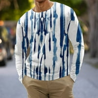 Polo T majice za muškarce stabilna odjeća Muška majica Grafički apstraktni vrat odjeća na otvorenom Dugi rukav Print Modni dizajner Vintage Blue S