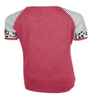Pfysire Womens Ljetna majica kratkih rukava Casual cvjetni tunički vrhovi Carmine L