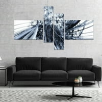 Art DesimanArt Fractal crna n bijela povezana pruga platna umjetnost otisak u. Široka u. Visoki - ploče