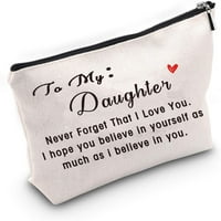 Mojoj torbi za šminku za šminku Inspirativno ohrabrenje pokloni od tate mama Love Poklon za kćer rođendanske mature Porodični pokloni za kćerke djevojke