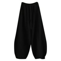 Lilgiuy žensko ljeto tiskovina peto bodova velike veličine pamučne pantalone casual pantalone šorcy baggy hipi pilates hlače