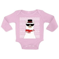 Awkward stilovi Ugly Xmas Baby Outfit BodySuit Christmas Llama Baby Romper
