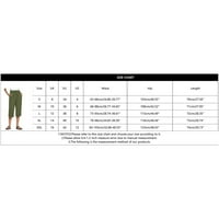 Hlače za žene Ležerne prilike učvršćene boje visoke struk sedam bodova ravne pantalone